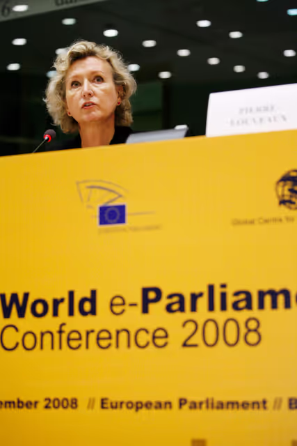 Fotó 26: World e-Parliament Conference 2008 - The Conference is co-organized by the European Parliament and the Global Centre for ICT in Parliament, a joint initiative of the United Nations Department of Economic and Social Affairs (UNDESA) and the Inter-Parliamentary Union (IPU) and a core group of partners, established in 2006 to promote the role of parliaments in advancing the Information Society goals as well as the effective use of ICT for the modernization of parliamentary processes. The World e-Parliament Conference 2008 represents a unique opportunity for leaders and members of parliaments, parliamentary officials and experts to exchange views at a global level on new technologies and innovation as tools to strengthen the representative, legislative and oversight functions of regional and national assemblies.