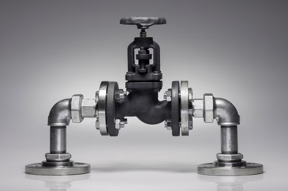 Valves of gas supply.