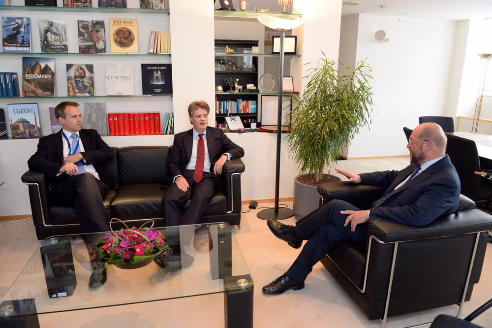 Martin SCHULZ-EP President meets with Lord Jonathan Hopkin HILL, the UKs Commisionner Designate