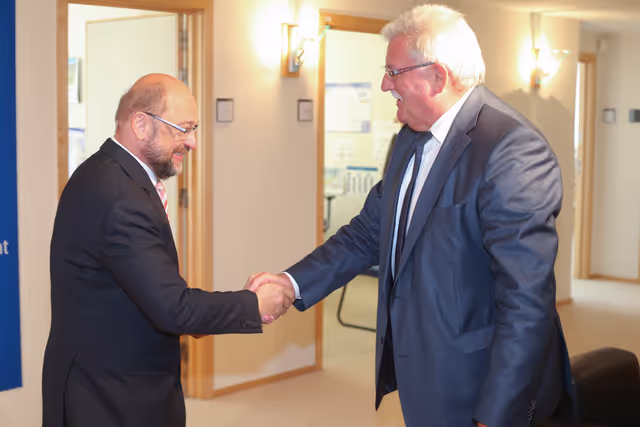 Fotografie 3: Martin SCHULZ - EP President meets with MEP Werner LANGEN, Chair of the PANA Committee