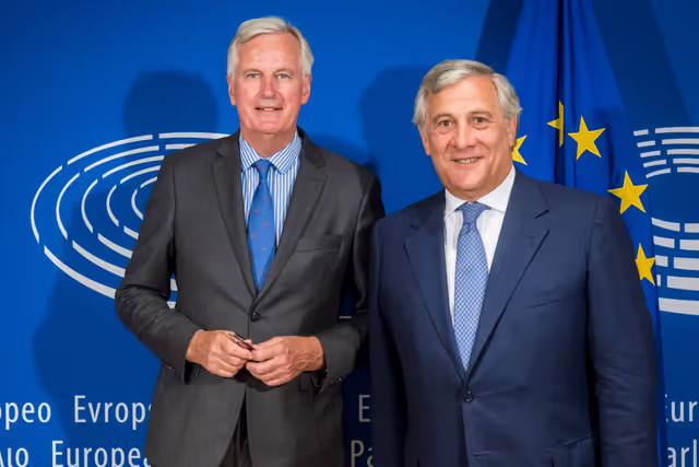 Φωτογραφία 3: Antonio TAJANI - EP President meets with Michel BARNIER, EC Brexit Chief Negociator