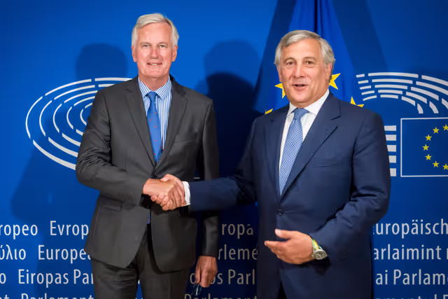 Φωτογραφία 4: Antonio TAJANI - EP President meets with Michel BARNIER, EC Brexit Chief Negociator