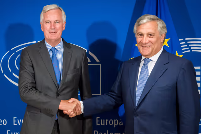 Φωτογραφία 2: Antonio TAJANI - EP President meets with Michel BARNIER, EC Brexit Chief Negociator