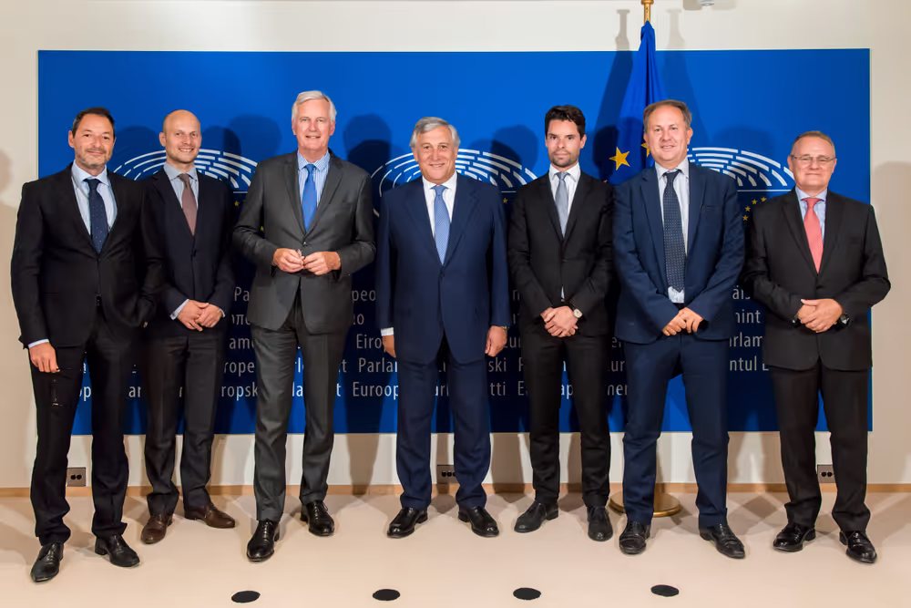 Antonio TAJANI - EP President meets with Michel BARNIER, EC Brexit Chief Negociator