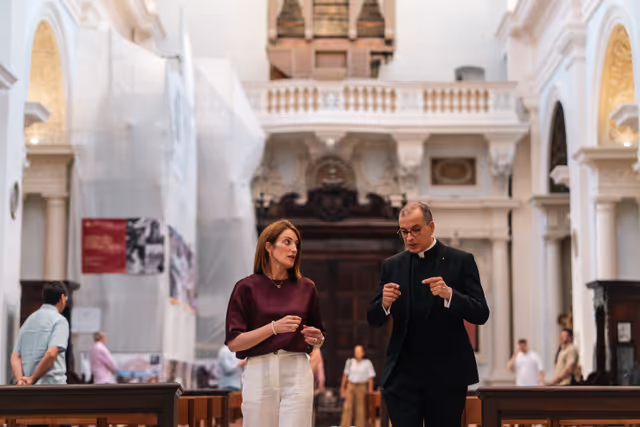 Official visit by Roberta METSOLA, EP President to Valletta (Malta) - Visit the EU Funded restoration at the Jesuits Church