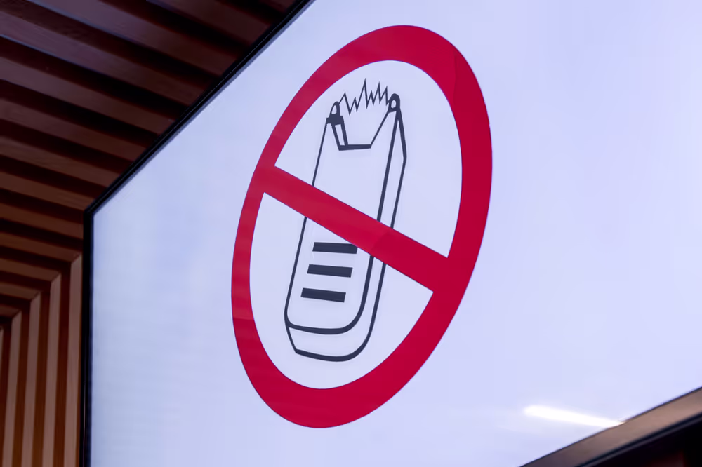 TV screen for security checks