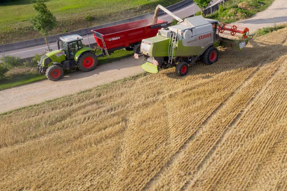 Barley harvest in Luxembourg, July 22, 2021..