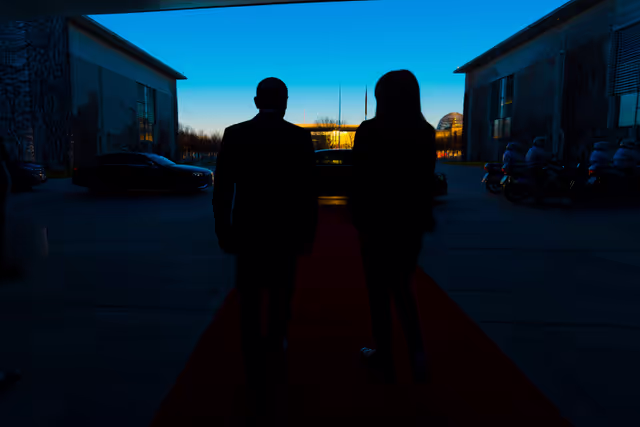 Fotagrafa 10: Official Visit of Roberta METSOLA, EP President to Berlin.- Meeting with Olaf SCHOLZ, German Federal Chancellor.- Joint press point with Olaf SCHOLZ, German Federal Chancellor