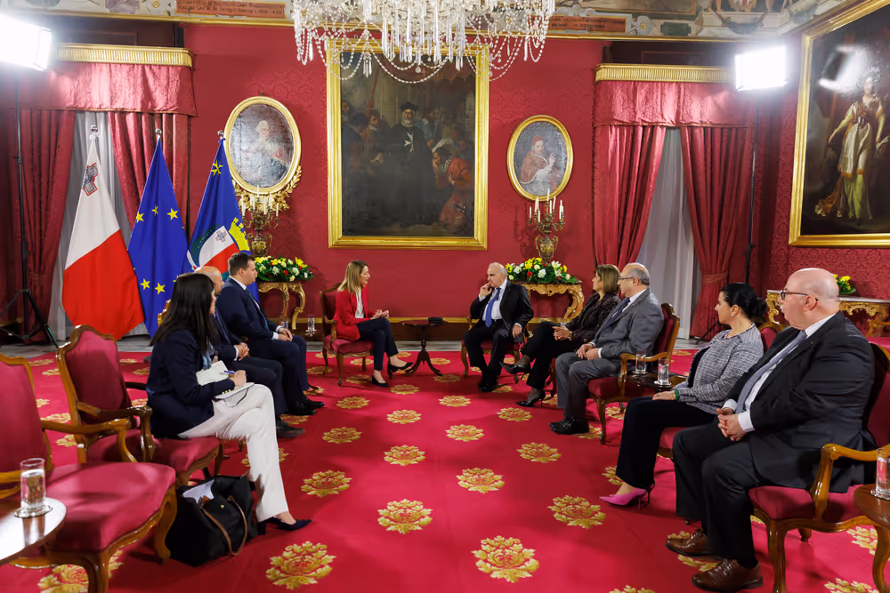 Official visit by Roberta METSOLA, EP President to Malta - Meeting with George VELLA, President of Malta