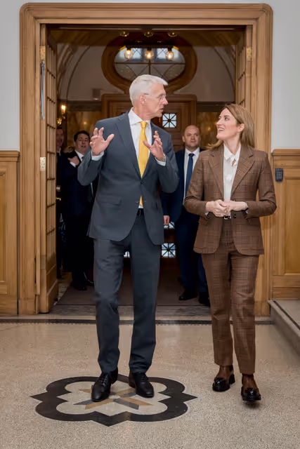 Official visit by Roberta METSOLA, EP President to Riga (Latvia) - Meeting with Krišjanis KARIŅŠMinister of Foreign Affairs of the Republic of Latvia