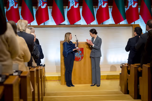 Official visit by Roberta METSOLA, EP President to Vilnius (Lithuania) - Commemoration of the Day of Defenders of Freedom and award ceremony of the Freedom Prize of the Republic of Lithuania