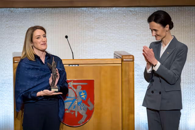 Official visit by Roberta METSOLA, EP President to Vilnius (Lithuania) - Commemoration of the Day of Defenders of Freedom and award ceremony of the Freedom Prize of the Republic of Lithuania