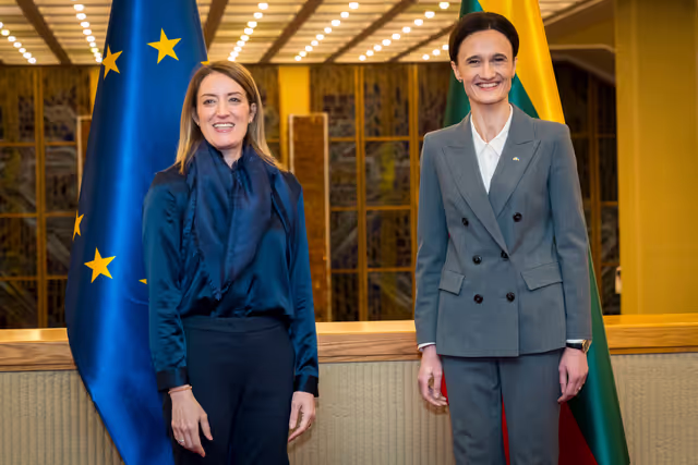Official visit by Roberta METSOLA, EP President to Vilnius (Lithuania) - Meeting with Viktorija CMILYTÈ-NIELSEN, Speaker of the Seimas of Lithuania