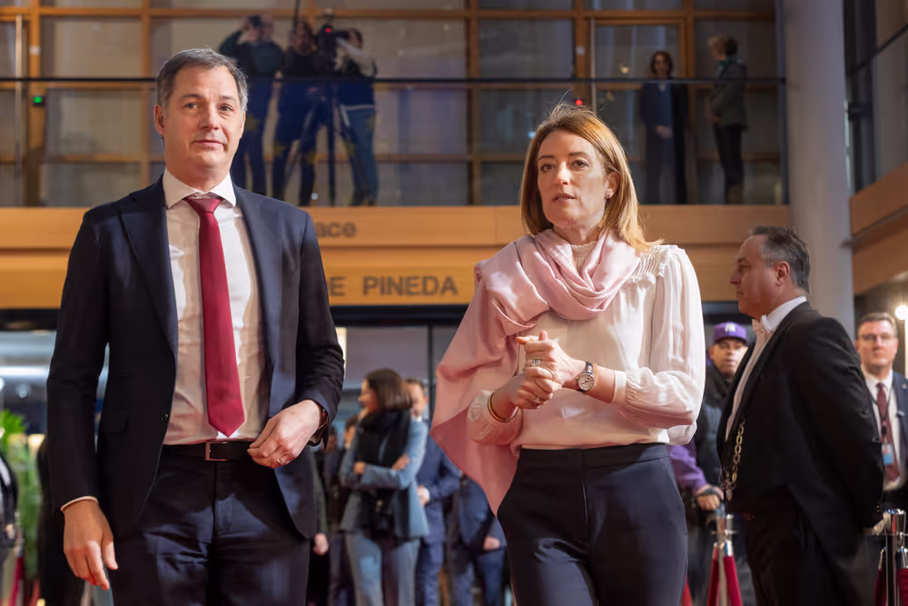 Roberta METSOLA, EP President meets with Alexander DE CROO, Belgian Prime Minister