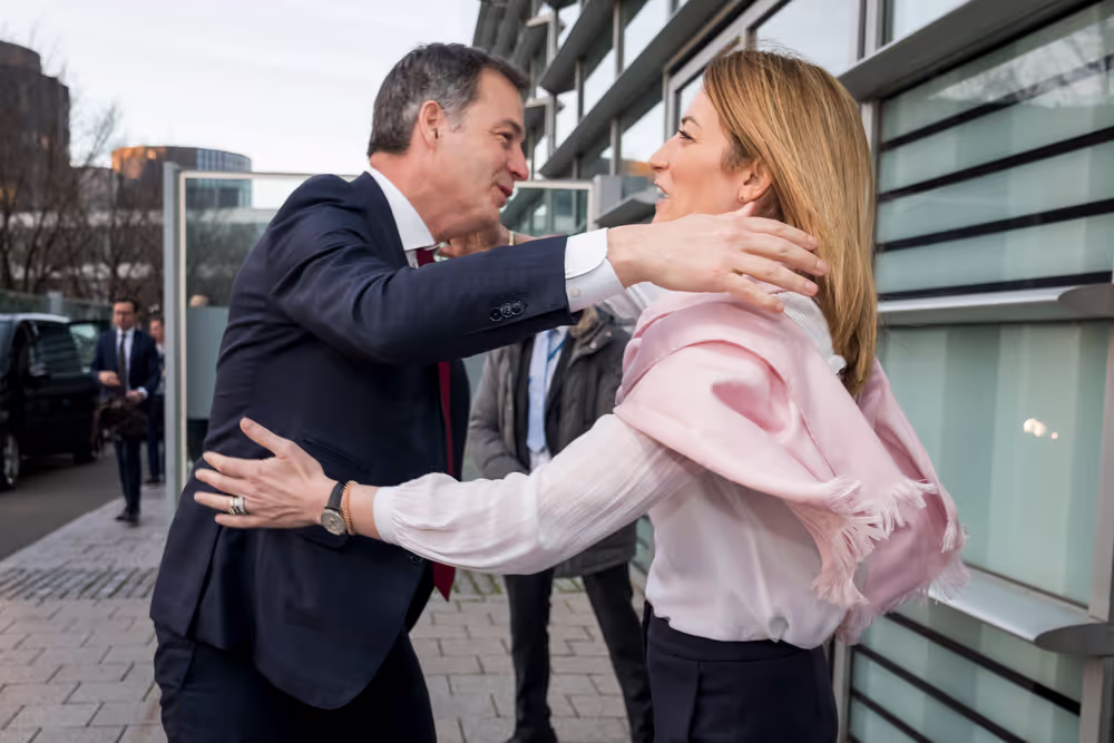 Roberta METSOLA, EP President meets with Alexander DE CROO, Belgian Prime Minister