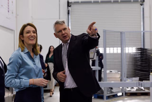 Photo 6: Official visit by Roberta METSOLA, EP President to Malta - Visit to Seifert Systems, Birżebbugia