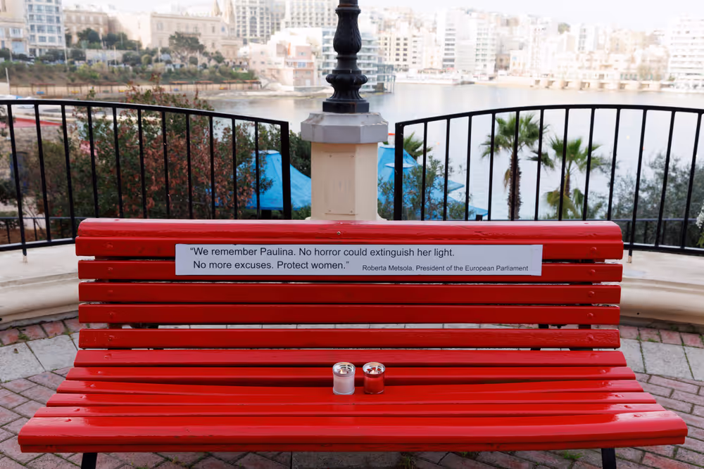 Official visit by Roberta METSOLA, EP President to Malta - Lays wreath on Paulina Dembska's murder site, Sliema