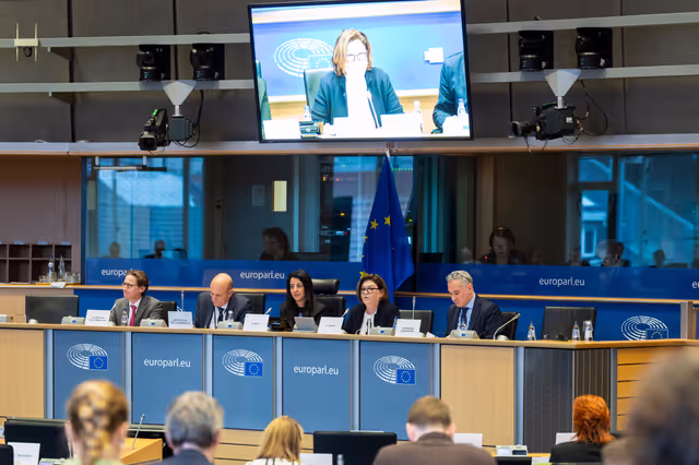 Foto 11: TRAN - Exchange of views with Commissioner  Adina-Ioana VALEAN in the framework of the Structured Dialogue