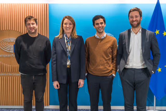 Roberta METSOLA, EP President meets with Paul CARUANA GALIZIA, Matthew CARUANA GALIZIA and Andrew CARUANA GALIZIA