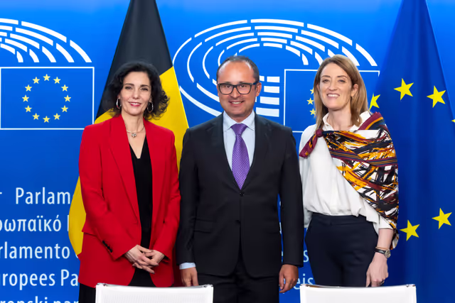 LEX signing ceremony: signature of five COD LEX texts by Roberta METSOLA, EP President and Hadja LAHBIB, Belgian Minister for Foreign Affairs and European Affairs on behalf of the Belgian Presidency of the Council