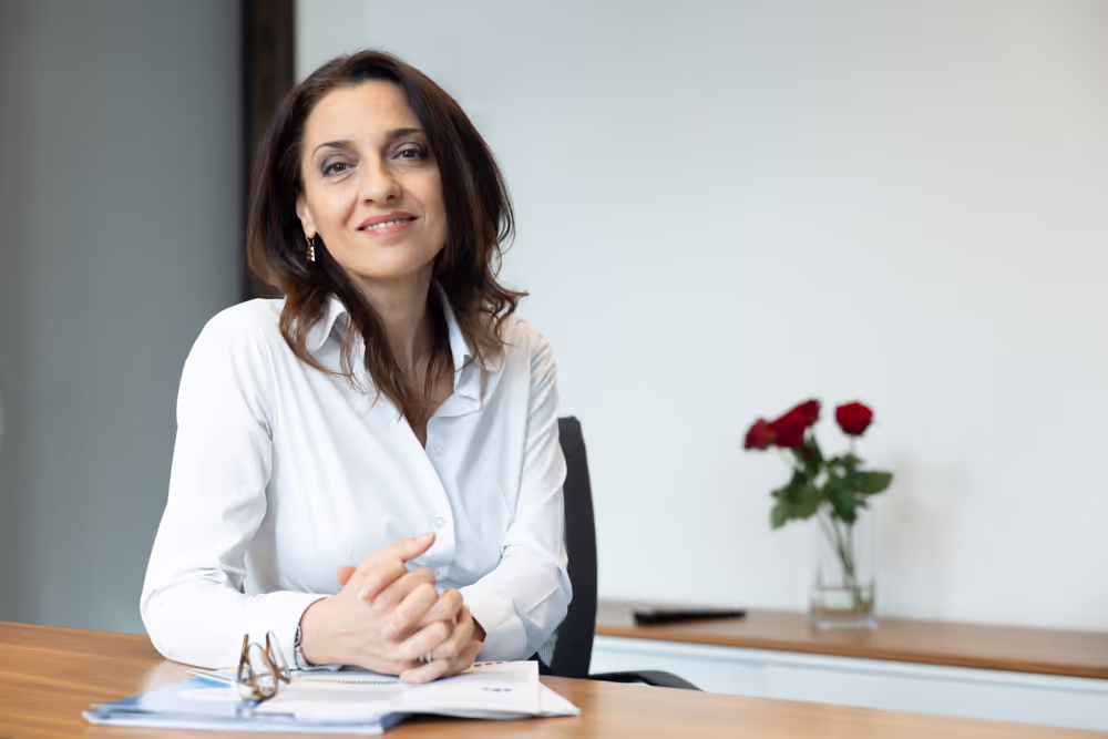 Irene TINAGLI in her office in Brussels