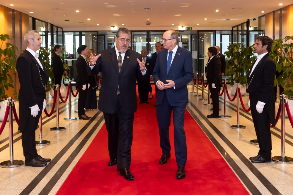 Othmar KARAS meets with Bernardo AREVAL, President of GUATEMALA