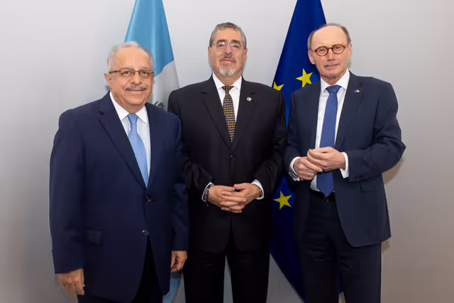 Photo 4 : Othmar KARAS meets with Bernardo AREVAL, President of GUATEMALA