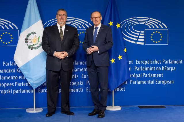 Photo 9 : Othmar KARAS meets with Bernardo AREVAL, President of GUATEMALA