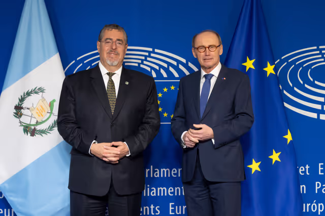 Photo 10 : Othmar KARAS meets with Bernardo AREVAL, President of GUATEMALA