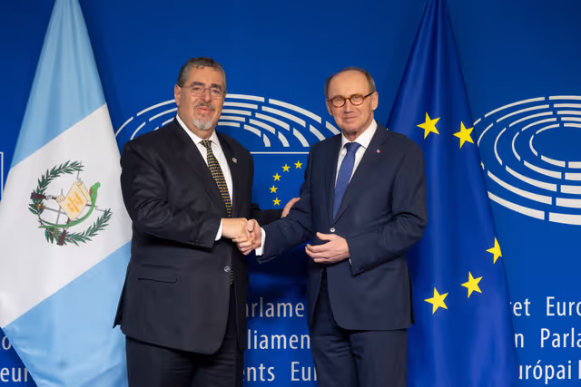 Photo 7 : Othmar KARAS meets with Bernardo AREVAL, President of GUATEMALA