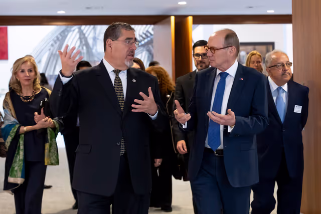 Photo 3 : Othmar KARAS meets with Bernardo AREVAL, President of GUATEMALA