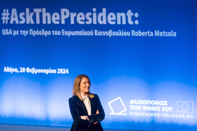 Official visit by Roberta METSOLA, EP President to Athens (Greece) - Townhall Discussion with Young People