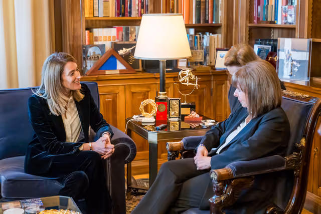 Official visit by Roberta METSOLA, EP President to Athens (Greece) - Bilateral Meeting with Katerina SAKELLAROPOULOU, President of the Hellenic republic