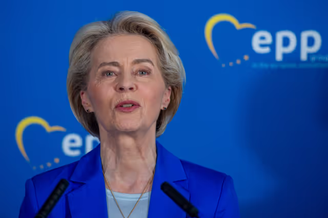 Fotografi 15: EPP Press conference with Ursula von der LEYEN, President of the European Commission and Manfred WEBER
