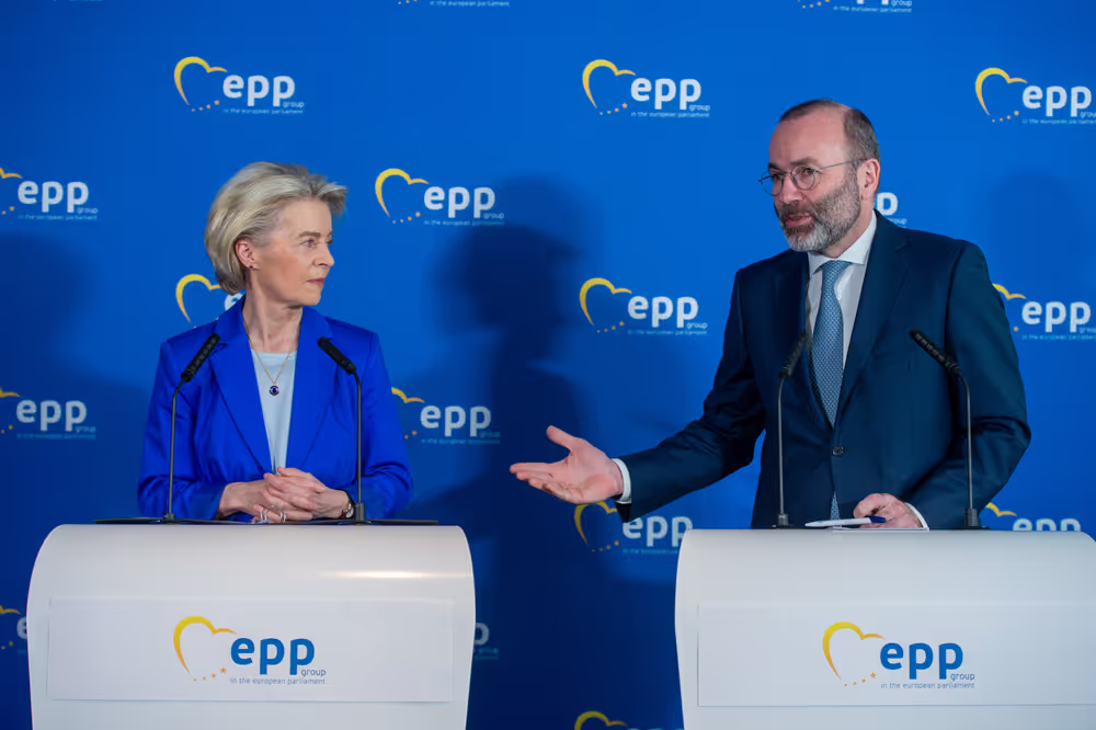 EPP Press conference with Ursula von der LEYEN, President of the European Commission and Manfred WEBER