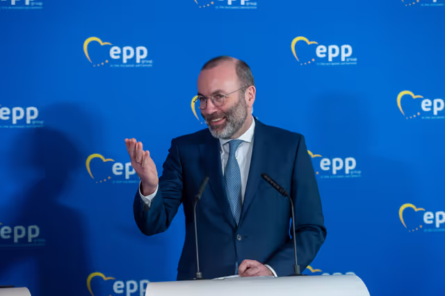 Fotografi 7: EPP Press conference with Ursula von der LEYEN, President of the European Commission and Manfred WEBER