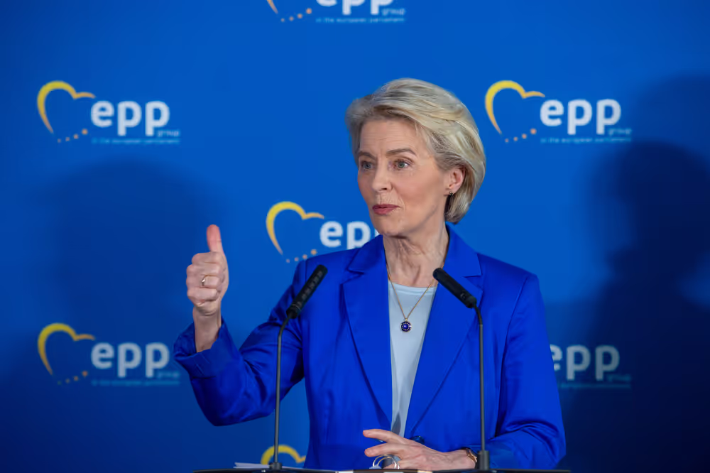 EPP Press conference with Ursula von der LEYEN, President of the European Commission and Manfred WEBER