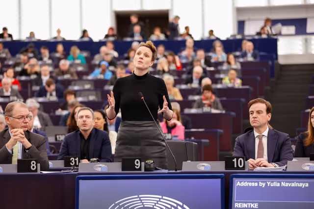 Foto 12: EP Plenary session - Address by Yulia Navalnaya