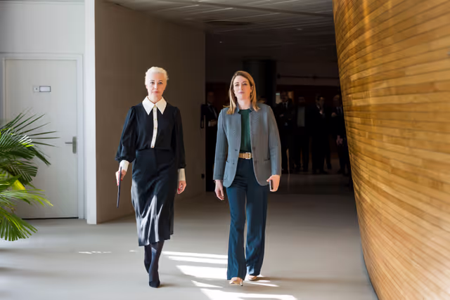 Roberta METSOLA, EP President meets with Yulia NAVALNAYA, Alexei NAVALNY's wife
