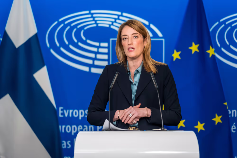 Roberta METSOLA, EP President meets with Petteri ORPO, Prime Minister of Finland - Press Point