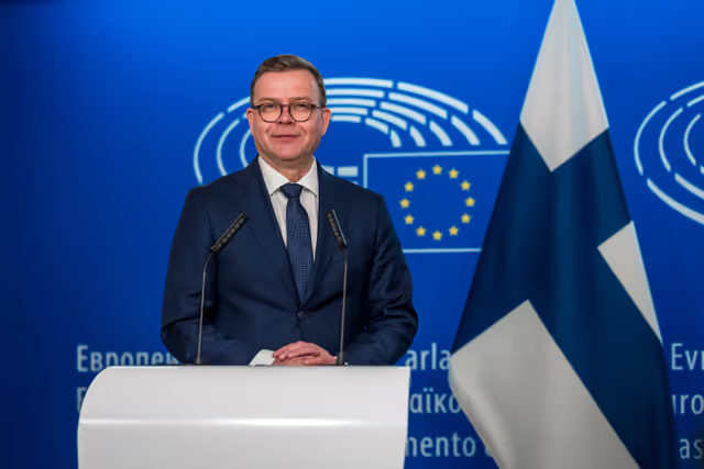 Foto 3: Roberta METSOLA, EP President meets with Petteri ORPO, Prime Minister of Finland - Press Point