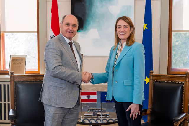 Official visit by Roberta METSOLA, EP President to Austria - Meeting with Wolfgang SOBOTKA, President of the National Council of the Austrian Parliament