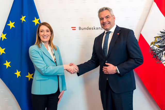 Official visit by Roberta METSOLA, EP President to Austria - Meeting with Karl NEHAMMER, Austrian Federal Chancellor