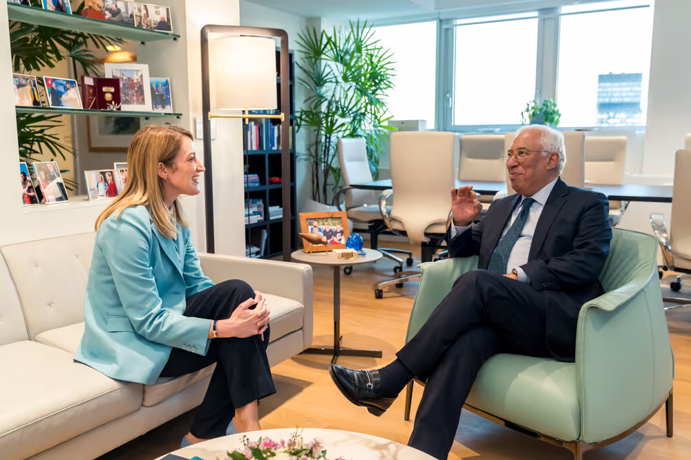 Roberta METSOLA, EP President meets with Antonio COSTA, Portuguese Prime Minister