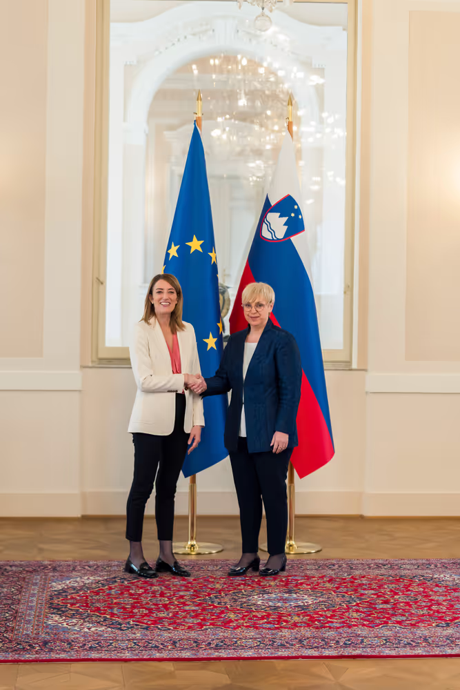 Official visit by Roberta METSOLA, EP President to Ljubljana (Slovenia) - Meeting with Nataša PIRC MUSAR, President of Slovenia