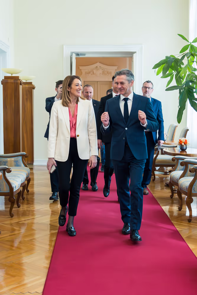 Official visit by Roberta METSOLA, EP President to Ljubljana (Slovenia) - Meeting with Robert GOLOB, Slovenian Prime Minister