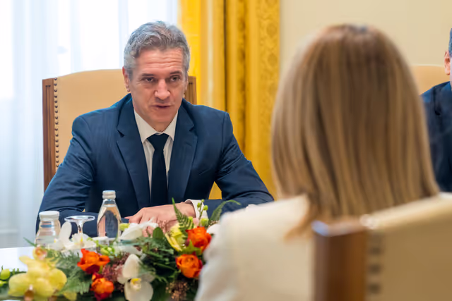 Fotó 6: Official visit by Roberta METSOLA, EP President to Ljubljana (Slovenia) - Meeting with Robert GOLOB, Slovenian Prime Minister