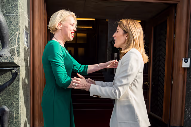 Official visit by Roberta METSOLA, EP President to Ljubljana (Slovenia) - Meeting with Urška KLAKOČAR ZUPANČIČ, President of the Slovenian National Assembly