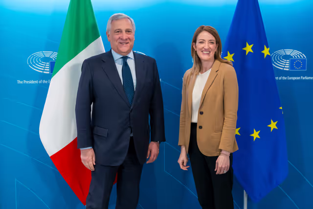 Roberta METSOLA, EP President meets with Antonio TAJANI, Italian Minister for Foreign Affairs