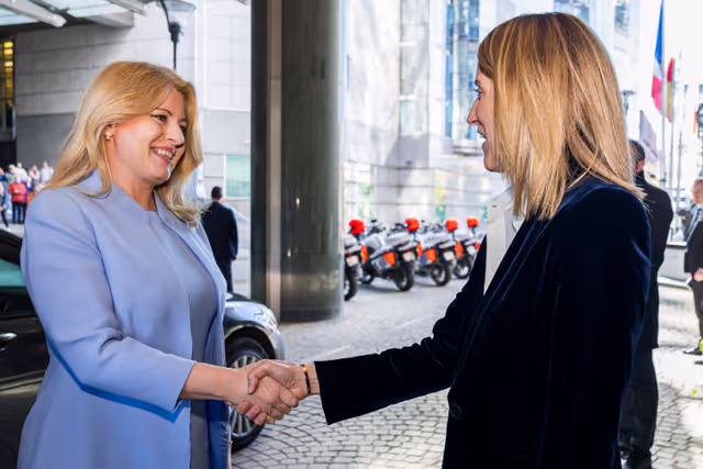 Roberta METSOLA, EP President meets with Zuzana CAPUTOVA, President of Slovakia